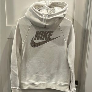 Nike White Hoodie with Logo